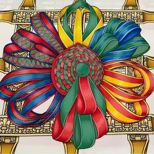 HERMES Les Rubans Du Cheval Silk Scarf by Joachim Metz Rare EUC 1988--93